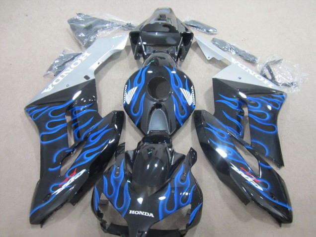 Carénage Moto CBR 1000 RR 2004-2005 - Noir Bleu Flamme