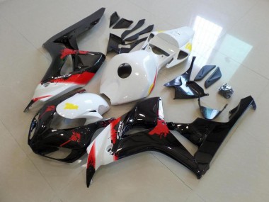 Carénage Moto CBR 1000 RR 2006-2007 - Blanc Noir avec No Décalque