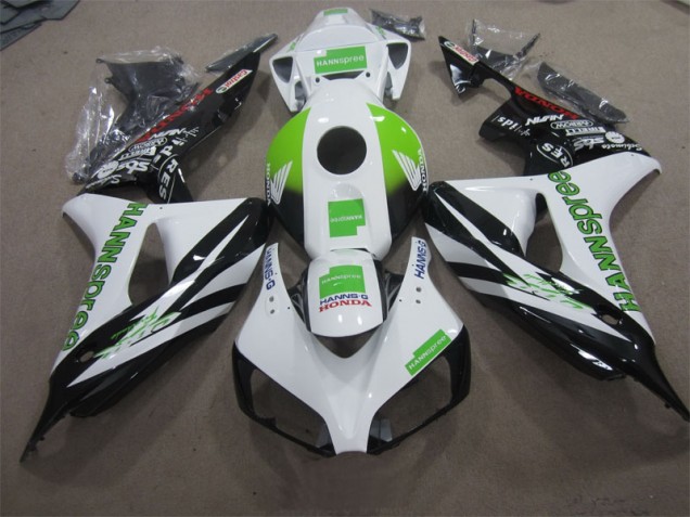Carénage Moto CBR 1000 RR 2006-2007 - Blanc Vert Hannspree Carénage Moto CBR 1000 RR 2006-2007 - Blanc Vert Hannspree