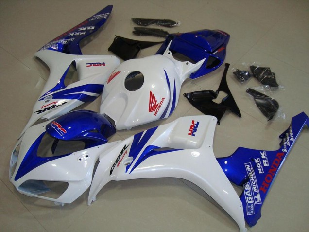Carénage Moto CBR 1000 RR 2006-2007 - Blanc et Bleu Carénage Moto CBR 1000 RR 2006-2007 - Blanc et Bleu