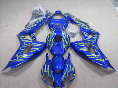 Carénage Moto CBR 1000 RR 2006-2007 - Bleu Vert Flamme