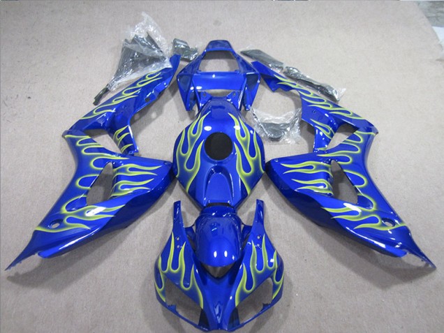 Carénage Moto CBR 1000 RR 2006-2007 - Bleu Vert Flamme