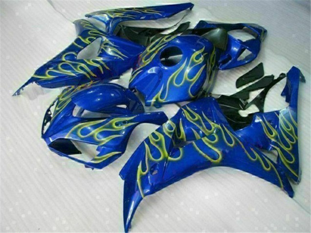 Carénage Moto CBR 1000 RR 2006-2007 - Jaune Flamme Bleu Carénage Moto CBR 1000 RR 2006-2007 - Jaune Flamme Bleu