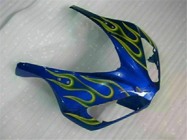 Carénage Moto CBR 1000 RR 2006-2007 - Jaune Flamme Bleu Carénage Moto CBR 1000 RR 2006-2007 - Jaune Flamme Bleu