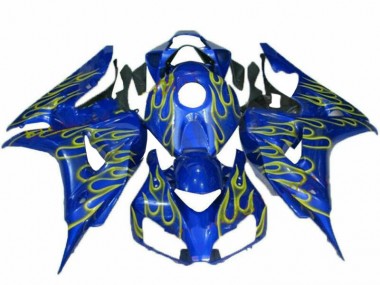 Carénage Moto CBR 1000 RR 2006-2007 - Jaune Flamme Bleu