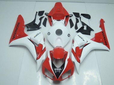 Carénage Moto CBR 1000 RR 2006-2007 - Orange Rouge et Blanc