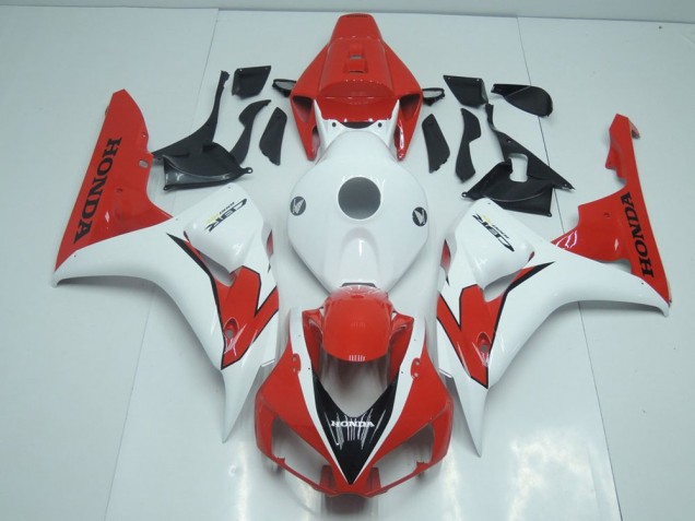 Carénage Moto CBR 1000 RR 2006-2007 - Orange Rouge et Blanc Carénage Moto CBR 1000 RR 2006-2007 - Orange Rouge et Blanc