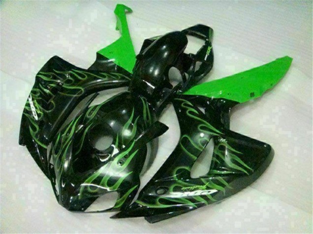 Carénage Moto CBR 1000 RR 2006-2007 - Vert Flamme Noir Carénage Moto CBR 1000 RR 2006-2007 - Vert Flamme Noir