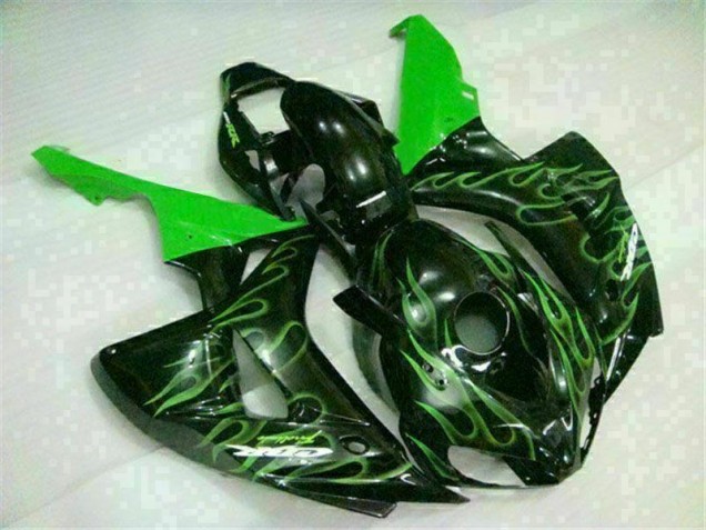 Carénage Moto CBR 1000 RR 2006-2007 - Vert Flamme Noir Carénage Moto CBR 1000 RR 2006-2007 - Vert Flamme Noir