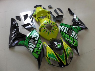 Carénage Moto CBR 1000 RR 2006-2007 - Vert Jaune Rossi