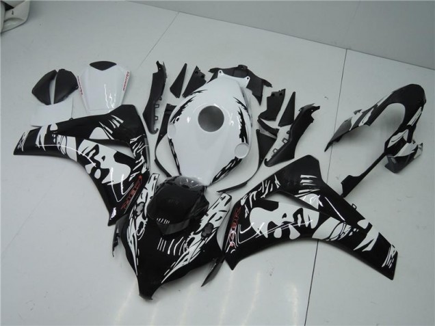 Carénage Moto CBR 1000 RR 2008-2011 - Noir Blanc Carénage Moto CBR 1000 RR 2008-2011 - Noir Blanc
