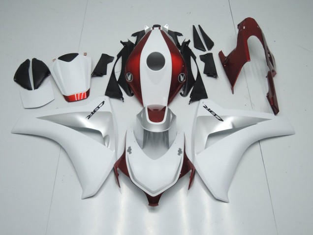 Carénage Moto CBR 1000 RR 2008-2011 - Rouge Bonbon Blanc et Argent Carénage Moto CBR 1000 RR 2008-2011 - Rouge Bonbon Blanc et Argent