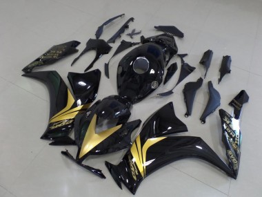 Carénage Moto CBR 1000 RR 2012-2016 - Noir Brillant Or Décalque