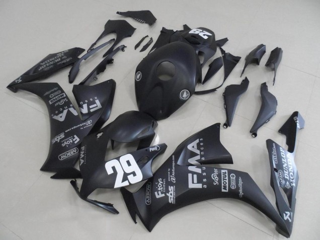 Carénage Moto CBR 1000 RR 2012-2016 - Noir Mat Gris Décalque 29 Carénage Moto CBR 1000 RR 2012-2016 - Noir Mat Gris Décalque 29