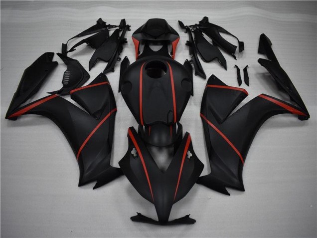 Carénage Moto CBR 1000 RR 2012-2016 - Noir Mat Rouge Carénage Moto CBR 1000 RR 2012-2016 - Noir Mat Rouge