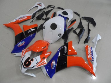 Carénage Moto CBR 1000 RR 2012-2016 - Orange Blanc TT Legend