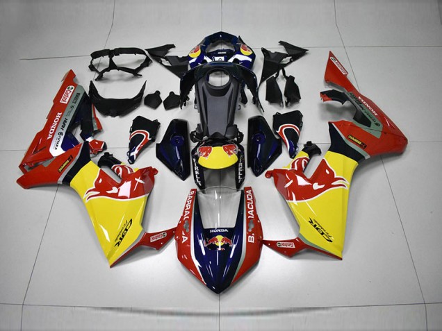 Carénage Moto CBR 1000 RR 2017-2023 - Bleu Jaune Rouge Red Bull Carénage Moto CBR 1000 RR 2017-2023 - Bleu Jaune Rouge Red Bull