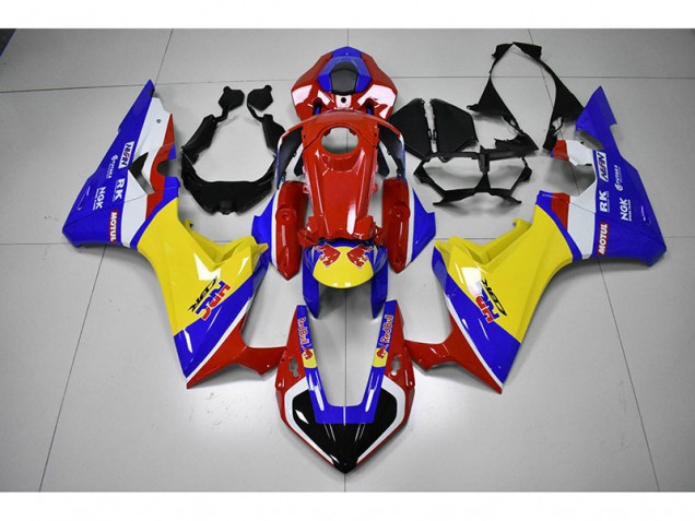 Carénage Moto CBR 1000 RR 2017-2023 - Rouge Jaune Bleu HRC Red Bull Carénage Moto CBR 1000 RR 2017-2023 - Rouge Jaune Bleu HRC Red Bull