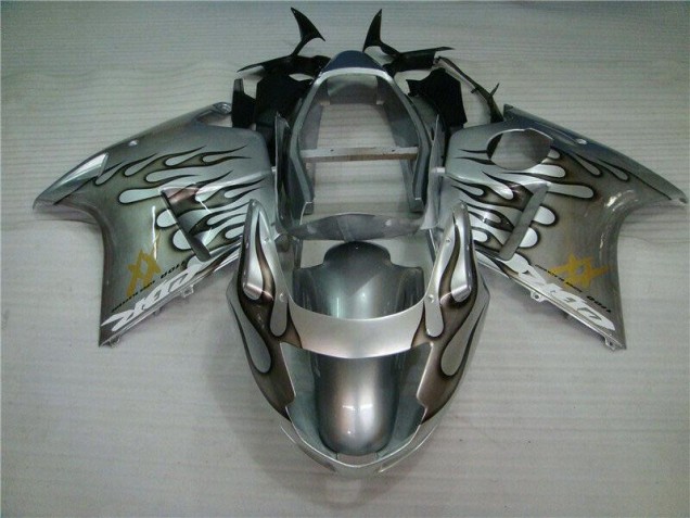Carénage Moto CBR 1100 XX 1996-2007 - Flamme Argent Gris Carénage Moto CBR 1100 XX 1996-2007 - Flamme Argent Gris