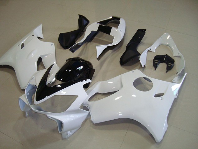 Carénage Moto CBR 600 F4i 2001-2003 - Blanc avec Noir Bande Carénage Moto CBR 600 F4i 2001-2003 - Blanc avec Noir Bande