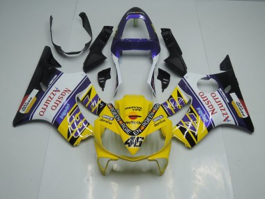 Carénage Moto CBR 600 F4i 2001-2003 - Jaune Blanc Nastro Azzurro