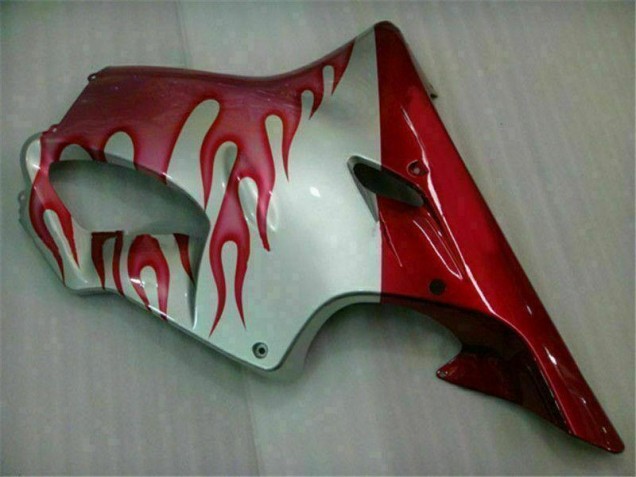 Carénage Moto CBR 600 F4i 2001-2003 - Rouge Flamme Argent Carénage Moto CBR 600 F4i 2001-2003 - Rouge Flamme Argent
