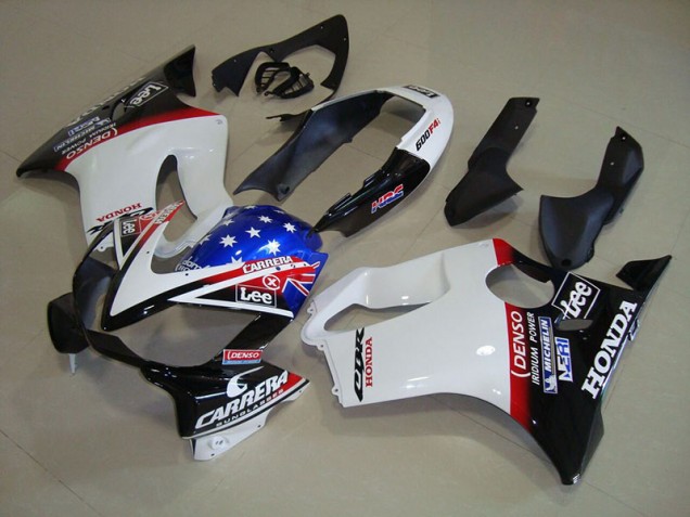 Carénage Moto CBR 600 F4i 2004-2007 - Blanc Bleu DENSO HRC Carrera Carénage Moto CBR 600 F4i 2004-2007 - Blanc Bleu DENSO HRC Carrera