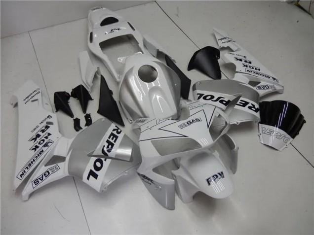 Carénage Moto CBR 600 RR 2003-2004 - Argent Blanc Noir Repsol Carénage Moto CBR 600 RR 2003-2004 - Argent Blanc Noir Repsol