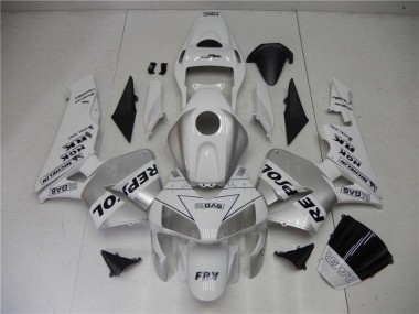 Carénage Moto CBR 600 RR 2003-2004 - Argent Blanc Noir Repsol