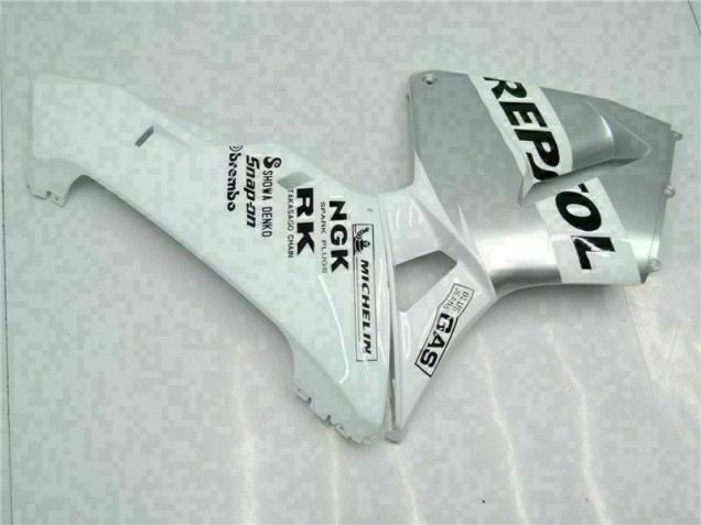 Carénage Moto CBR 600 RR 2003-2004 - Blanc Argent Repsol Carénage Moto CBR 600 RR 2003-2004 - Blanc Argent Repsol