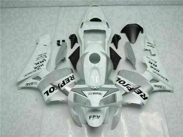 Carénage Moto CBR 600 RR 2003-2004 - Blanc Argent Repsol Carénage Moto CBR 600 RR 2003-2004 - Blanc Argent Repsol