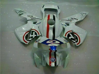 Carénage Moto CBR 600 RR 2003-2004 - Blanc Bleu R 2
