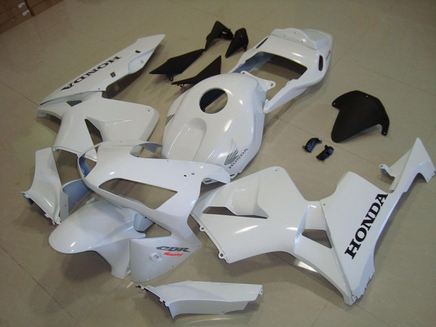 Carénage Moto CBR 600 RR 2003-2004 - Blanc Noir Décalque Carénage Moto CBR 600 RR 2003-2004 - Blanc Noir Décalque