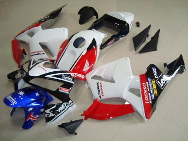 Carénage Moto CBR 600 RR 2003-2004 - Blanc Noir Rouge Lee