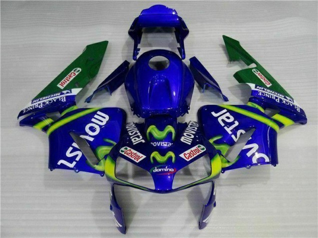 Carénage Moto CBR 600 RR 2003-2004 - Bleu Vert Movistar Castrol Carénage Moto CBR 600 RR 2003-2004 - Bleu Vert Movistar Castrol