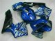 Carénage Moto CBR 600 RR 2003-2004 - Bleu avec Argent Flamme Carénage Moto CBR 600 RR 2003-2004 - Bleu avec Argent Flamme