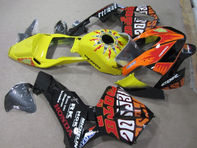 Carénage Moto CBR 600 RR 2003-2004 - Jaune Noir Repsol 46 Carénage Moto CBR 600 RR 2003-2004 - Jaune Noir Repsol 46