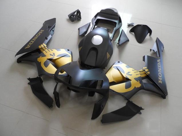 Carénage Moto CBR 600 RR 2003-2004 - Noir Or Décalque Carénage Moto CBR 600 RR 2003-2004 - Noir Or Décalque