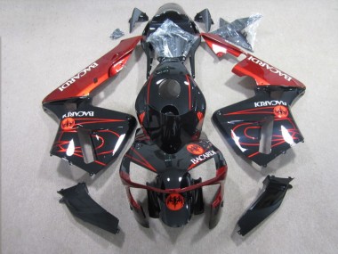 Carénage Moto CBR 600 RR 2003-2004 - Noir Rouge RACARDI