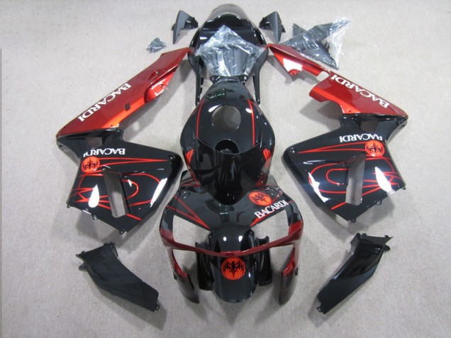 Carénage Moto CBR 600 RR 2003-2004 - Noir Rouge RACARDI Carénage Moto CBR 600 RR 2003-2004 - Noir Rouge RACARDI