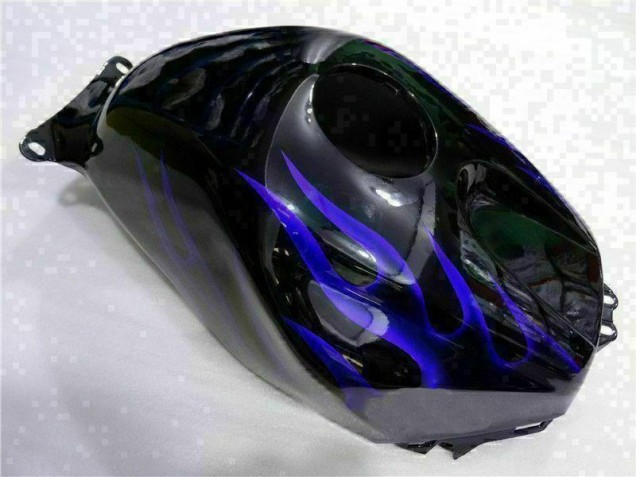 Carénage Moto CBR 600 RR 2003-2004 - Noir avec Bleu Flamme Carénage Moto CBR 600 RR 2003-2004 - Noir avec Bleu Flamme