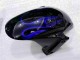 Carénage Moto CBR 600 RR 2003-2004 - Noir avec Bleu Flamme Carénage Moto CBR 600 RR 2003-2004 - Noir avec Bleu Flamme