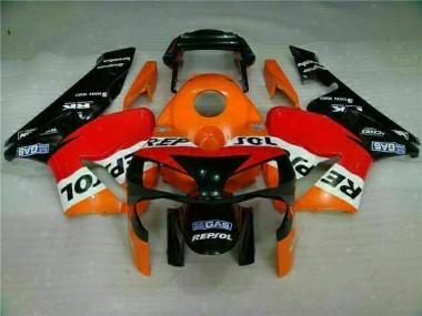 Carénage Moto CBR 600 RR 2003-2004 - Orange Repsol