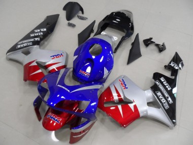Carénage Moto CBR 600 RR 2003-2004 - Rouge Argent Bleu