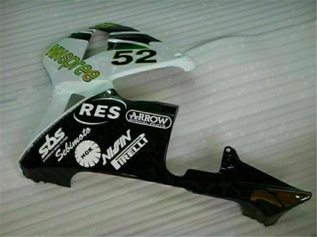 Carénage Moto CBR 600 RR 2003-2004 - Vert Blanc Noir