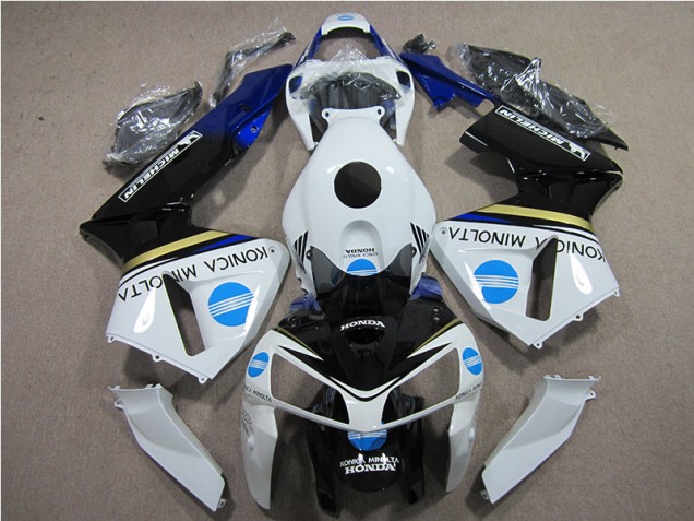 Carénage Moto CBR 600 RR 2005-2006 - Blanc Bleu Konica Minolta Carénage Moto CBR 600 RR 2005-2006 - Blanc Bleu Konica Minolta
