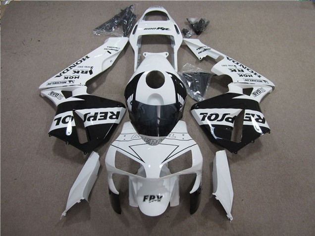 Carénage Moto CBR 600 RR 2005-2006 - Blanc Noir Repsol Carénage Moto CBR 600 RR 2005-2006 - Blanc Noir Repsol
