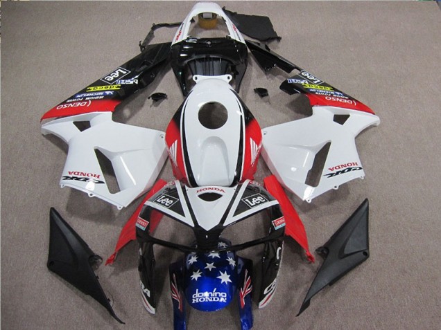 Carénage Moto CBR 600 RR 2005-2006 - Blanc Rouge Bleu Lee Carénage Moto CBR 600 RR 2005-2006 - Blanc Rouge Bleu Lee