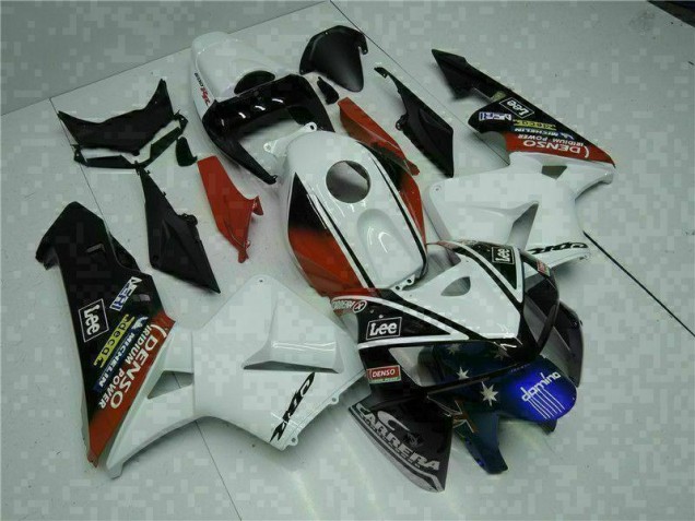 Carénage Moto CBR 600 RR 2005-2006 - Blanc Rouge Noir Lee Carénage Moto CBR 600 RR 2005-2006 - Blanc Rouge Noir Lee