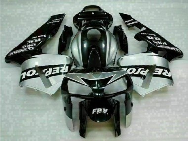 Carénage Moto CBR 600 RR 2005-2006 - Noir Argent Repsol